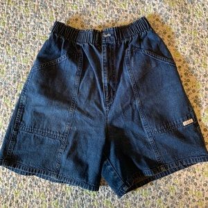 Vintage paperbag denim style shorts